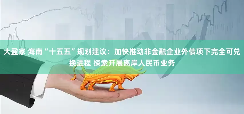 大盈家 海南“十五五”规划建议：加快推动非金融企业外债项下完全可兑换进程 探索开展离岸人民币业务